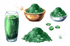 Spirulina. Watercolor collection Product Image 3