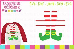 Elf Legs Split Monogram, SVG, DXF, PNG Product Image 1