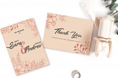 Pink floral invitation set Product Image 4