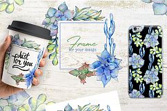 Succulents cactus PNG watercolor Product Image 4