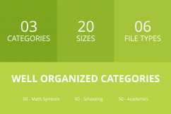 150 Academics Glyph Inverted Icons Product Image 3