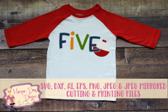Fifth Birthday SVG, DXF, AI, EPS, PNG, JPEG Product Image 1