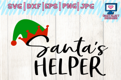 santa&#039;s helper svg, elf svg winter svg, elf hat svg Product Image 1
