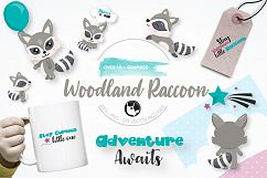 Woodland raccoon graphics and illustrations Product Image 1