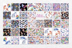 Watercolor Sparkly unicorns PNG set Product Image 5