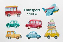 Watercolor travelling by car Product Image 2