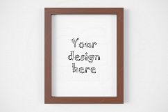 Thick dark wood frame mockup 8x10" Product Image 1