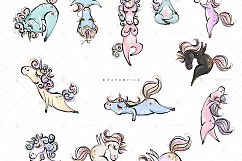 Yoga Unicorns Clipart Product Image 6
