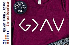 God Is Greater Than The Highs and Lows Svg Religious Svg Product Image 1