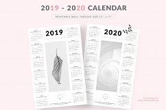 Minimalist One Page Wall Calendar 2019-2020 Product Image 1