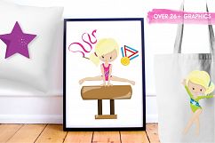 Gymnastic Girls graphics and illustrations Product Image 5