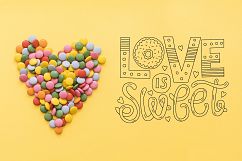 Love is sweet. Lettering and illustrations Product Image 11