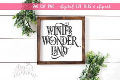 Winter Wonder Land - SVG DXF PNG Digital Cut File Product Image 2