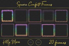 Pastel Rainbow Square Confetti Frames Product Image 4