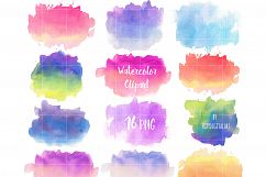 Watercolor Blobs Watercolor Splotches Clipart Scrapbook Product Image 2