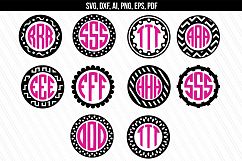 Circle Monogram frames svg Product Image 1