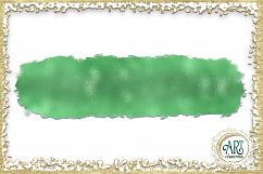 Green Shamrocks Clover Glitter Brush Strokes 24 PNG clipart Splashes  Product Image 2