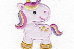 Unicorn Baby Looking Back Applique Machine Embroidery Design Product Image 6