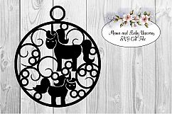 Mama and Baby Unicorns, SVG Cutting File Product Image 1