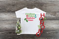 Christmas Wishes &amp; Mistletoe Kisses SVG - Christmas Cut File Product Image 7