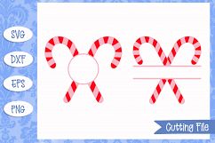 Candy Cane monogram frames SVG File Product Image 1