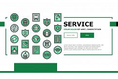 Public Service Signs Landing Header Vector Product Image 1