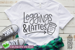 Leggings &amp; Lattes Svg Product Image 1