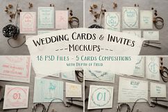 Rustic Wedding Invitation Mockup Product Image 1