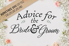 Advice For The Bride And Groom SVG Cut File Product Image 1