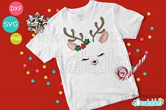 Christmas Reindeer Face SVG Product Image 2