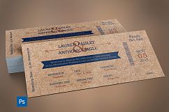 Cardboard Boarding Pass Invitation Template Product Image 4