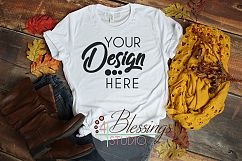 Fall Bella Canvas Mockup Bundle T Shirt Flat Lay 5 Images Product Image 2