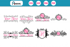 Monogram Frame Mini Bundle, Monogram svg, Monogram svg file Product Image 1