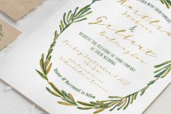 Elegant Wreath Wedding Invitation Suite Product Image 1