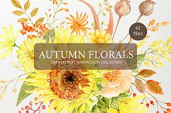 Autumn Floral watercolor clipart Product Image 1