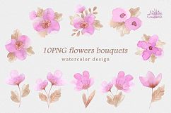 Flower fuchsia. Watercolor. Product Image 3