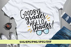Good Grades Hello Shades - Summer SVG EPS DXF PNG Cut Files Product Image 1