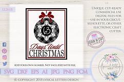 NEW! Buffalo Plaid Christmas Countdown SVG DXF FCM LL261B Product Image 1