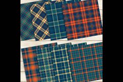 16 Seamless Orange and Green Tartan Digital Papers Product Image 2