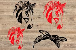 Horse Head whit Bandana, cowboy western Farm 845S  Product Image 5