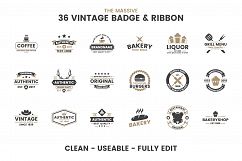 36 VINTAGE BADGE &amp; RIBBON Vol.2 Product Image 7