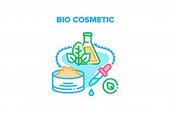 Bio Cosmetic Vector Concept Color Illustration Product Image 1