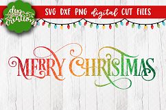 Merry Christmas - SVG DXF PNG Digital Cut File Product Image 2
