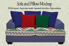 Sofa with Pillow Mockup Product Image 4