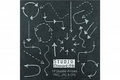 Chalk Arrows Clipart - 14 Chalkboard Clipart Arrows Product Image 1