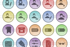 100 App &amp; Web Interface Filled Low Poly Icons Product Image 2