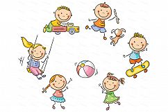Kids playing bundle - happy kids playing different games Product Image 10