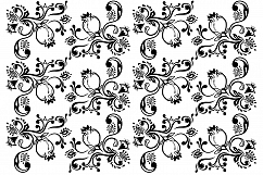 Hand drawing pomegranate ornamental line art pattern Product Image 1
