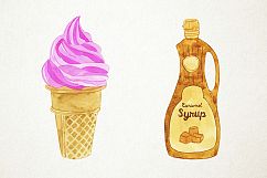 Watercolor Ice Cream Clipart, Popsicle Clipart Product Image 4