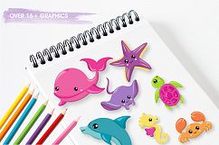 Sea Animals graphics and illustrations Product Image 3